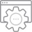 Ícone engrenagem - comunicado enviado em tempo real
